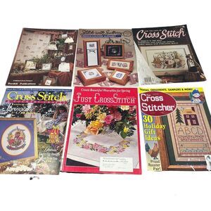 Assorted Cross Stitch Magazines Lot of 6 Cross Stitcher Just Crossstitch Holiday